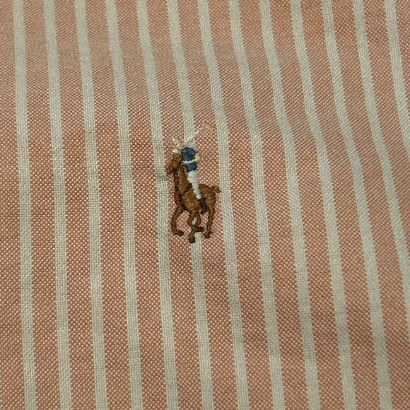 Ralph Lauren Custom Fit Button Down Shirt. Large. Long Sleeve. Stripes. Logo - Picture 3 of 11